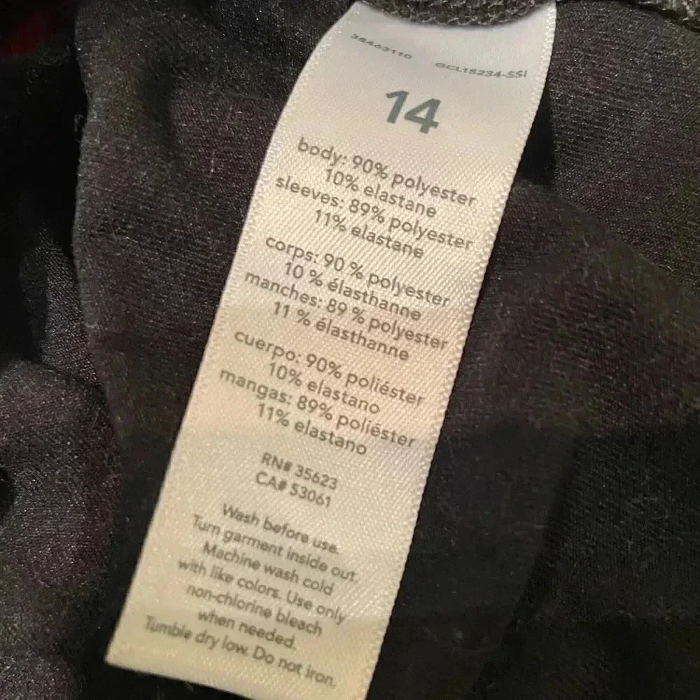 Carter’s size 14 polyester quick dry quarter zip
